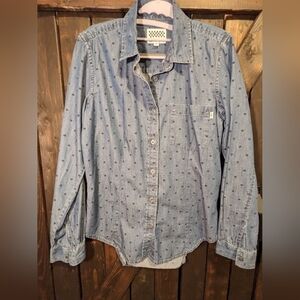 VANS polkadot button down shirt